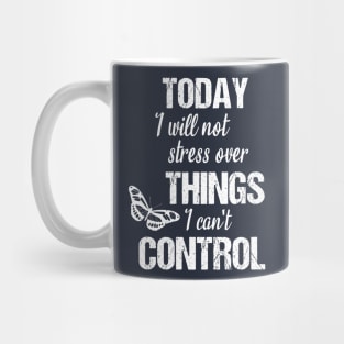 Today I will not stress over things I can't control Mug